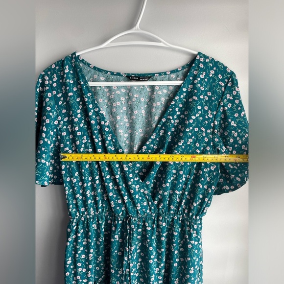 💖(2 for $15)💖 Ruffle Layered Teal Summer Mini Dress - Picture 5 of 5